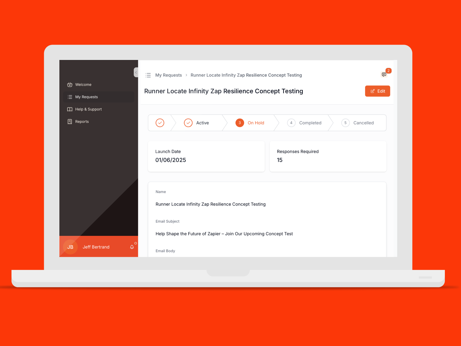 Preview for Internal Customer Engagement Request Portal